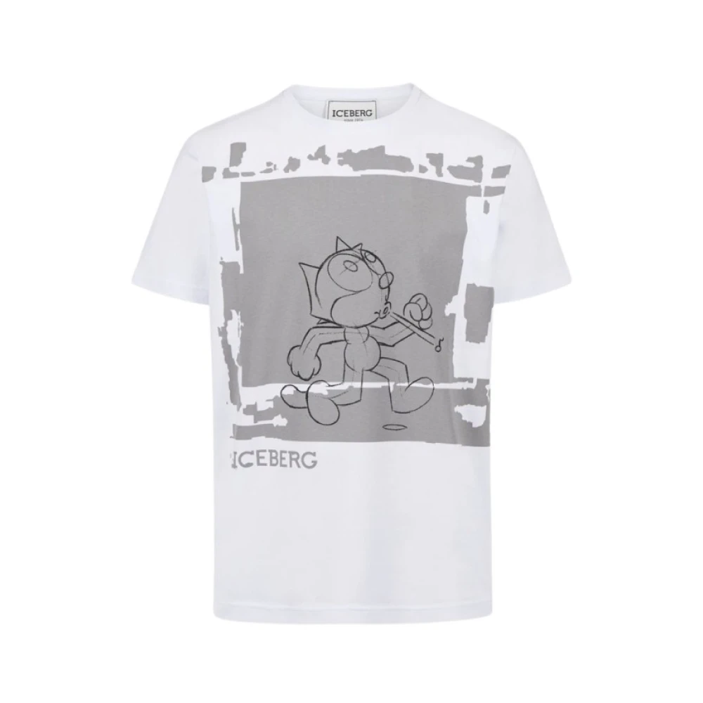 Iceberg Men's White T-Shirts, S, Fashion T-Shirt In Cotton