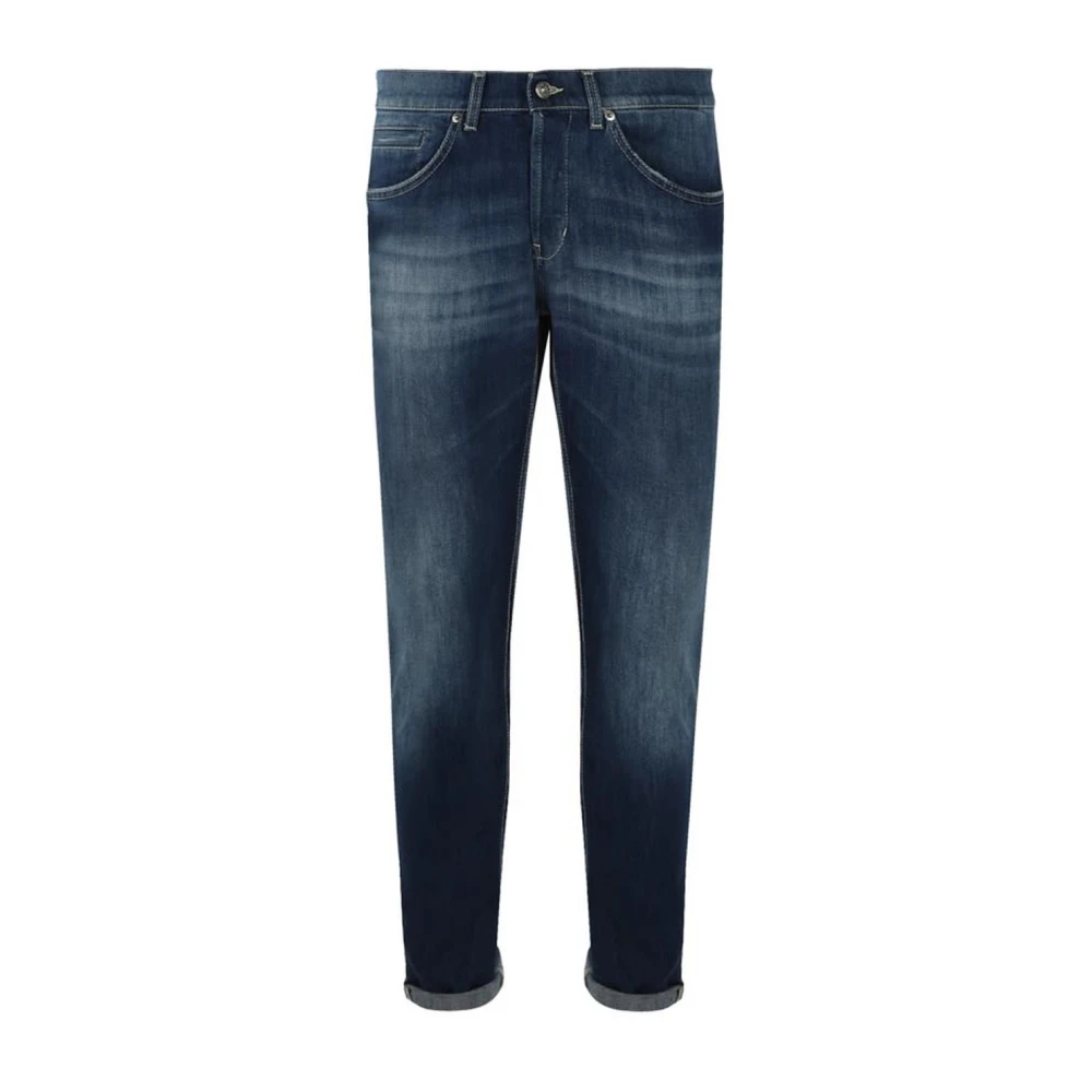 Dondup Skinny Fit Lage Taille Donkere Wassing Jeans Blue Heren