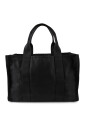 sac-de-plage-en-toile-noire-avec-sourire-jaune