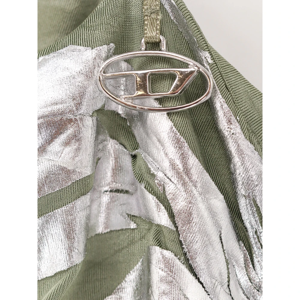 Diesel Zilveren jurk met vernietigend effect Gray Dames