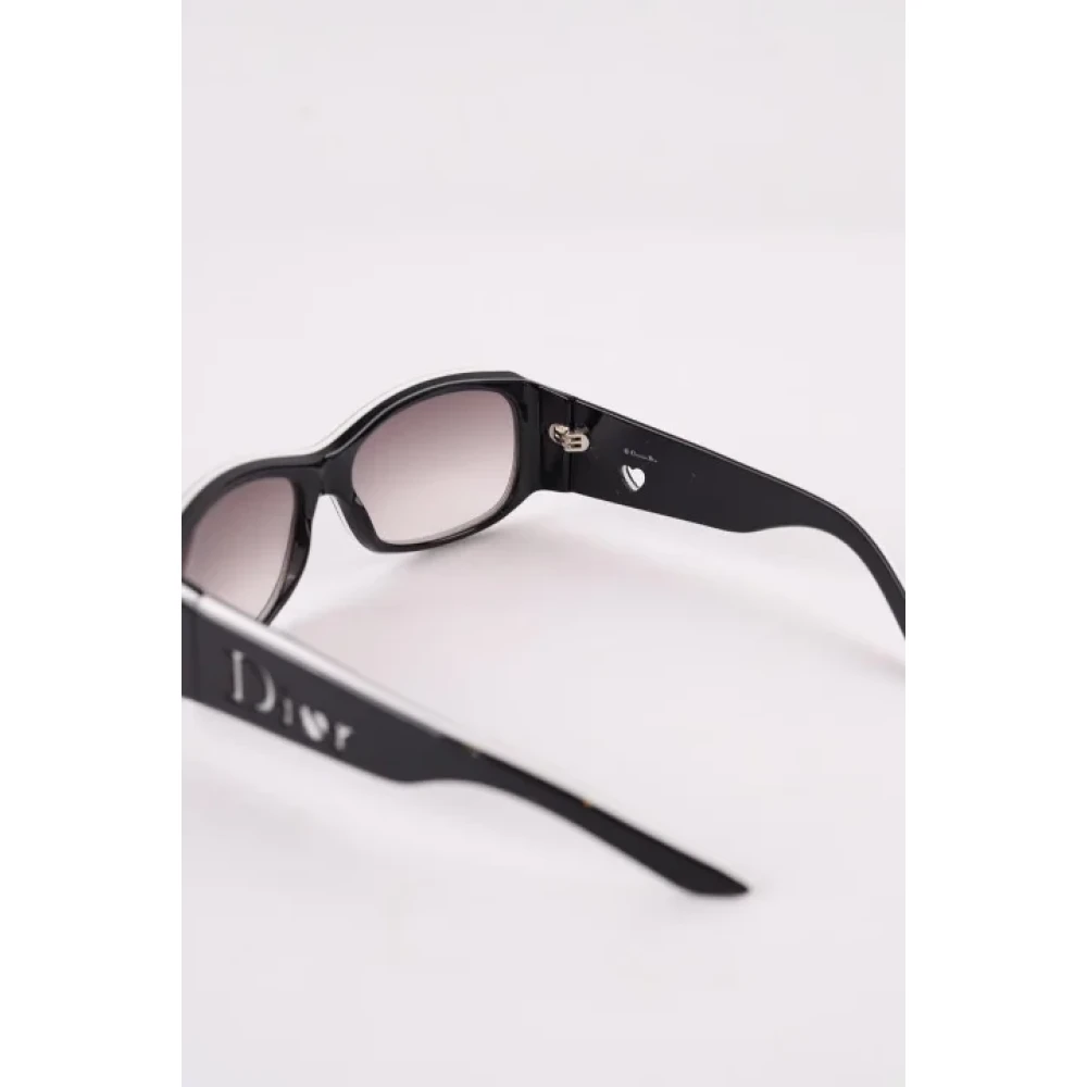 Dior Vintage Pre-owned Fabric sunglasses Black Dames