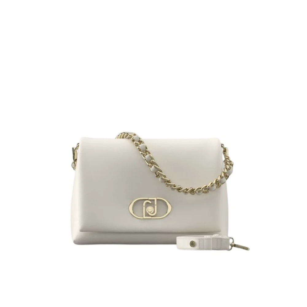 Liu Jo Vrouw Beige Tassen Dames, One Size, Polyester, Lapuffy Shoulder Bag