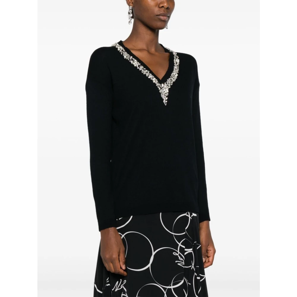 Ermanno Scervino Kristal versierde trui Black Dames