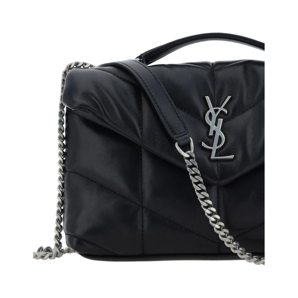 Saint Laurent Gewatteerde Leren Mini Schoudertas Black Dames