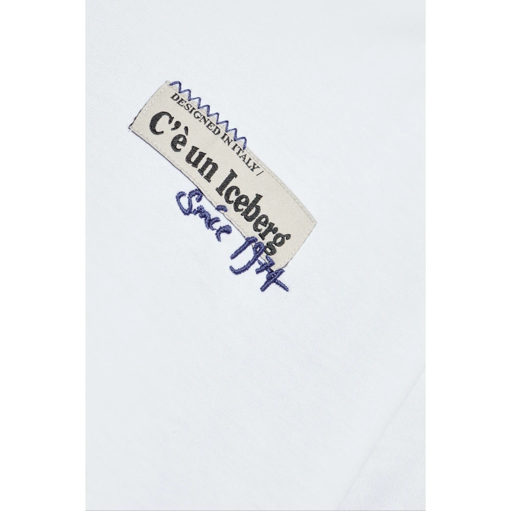 Iceberg T-shirt met patches en print White Heren