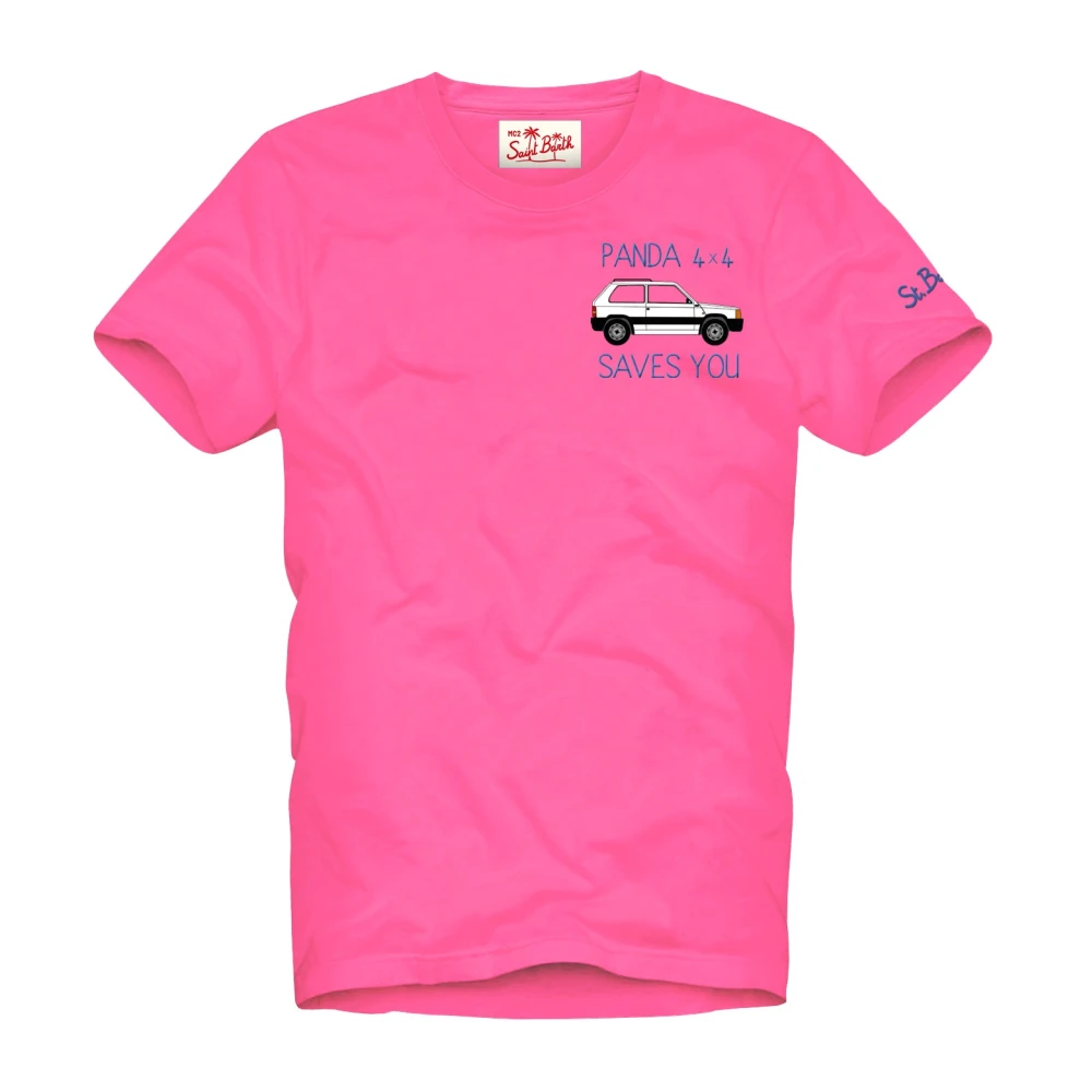 MC2 Saint Barth Casual T-shirt voor mannen Pink Heren