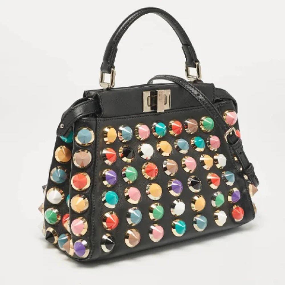Fendi Vintage Pre-owned Leather handbags Black Dames