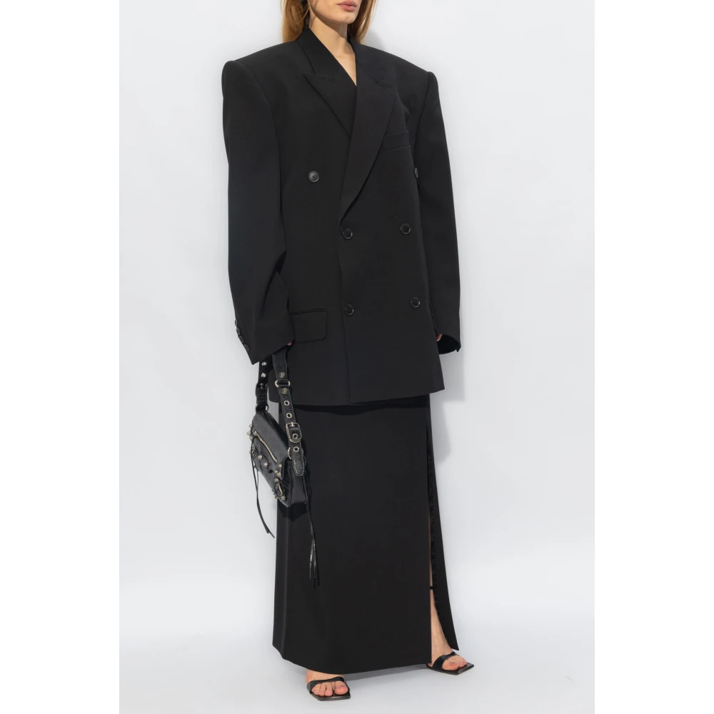 Balenciaga Oversized double-breasted blazer Black Dames