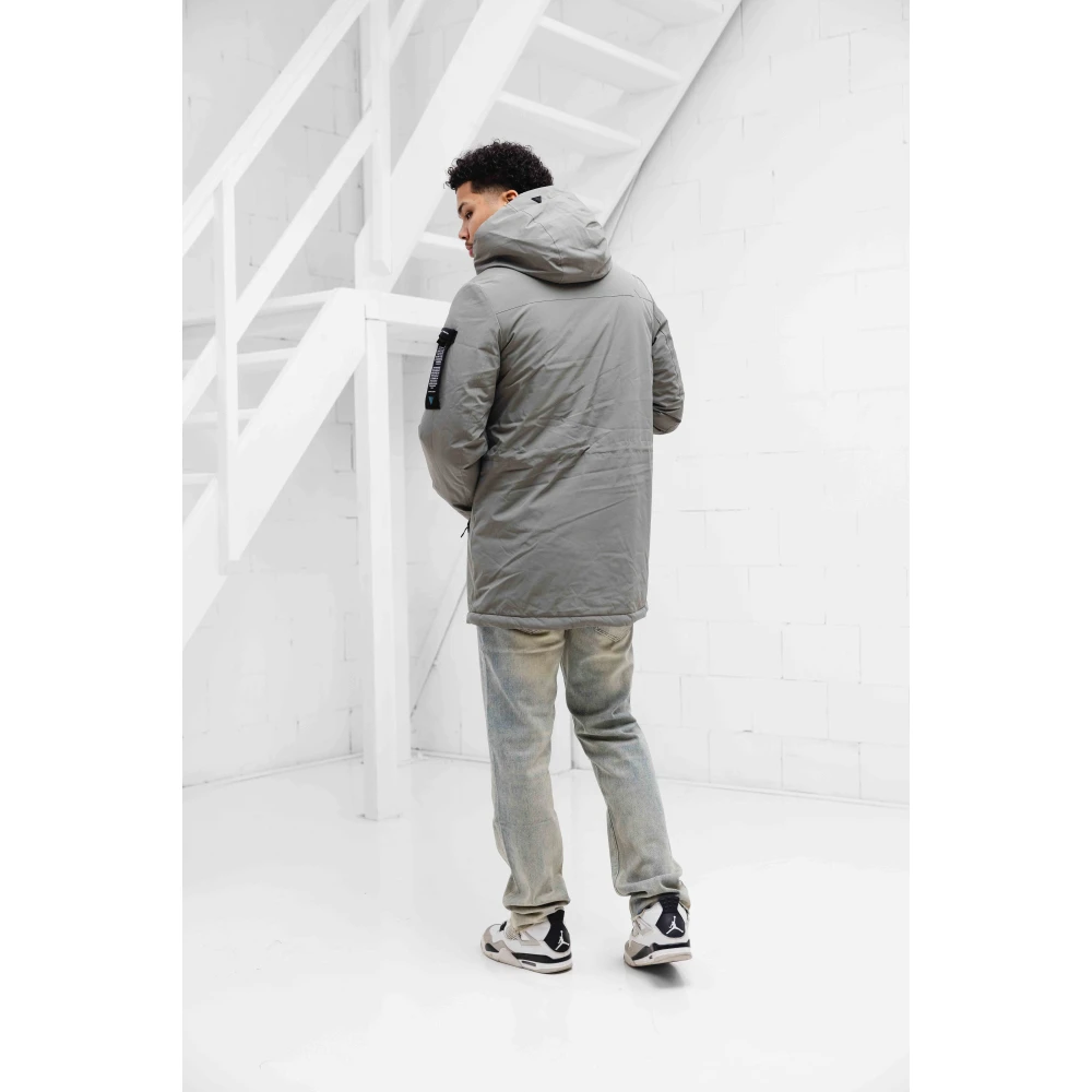Pure Path Groene Parka Winterjas Heren Gray Heren