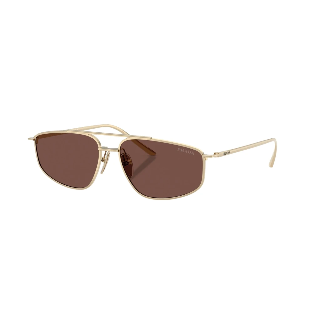 Prada Gold Pr C51s Zvn80t Woman Sunglasses Metal Pillow Normal - Image 2