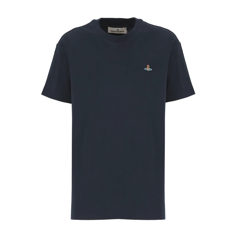 Vivienne Westwood Blauwe T-shirts en Polos met Orb Logo Blue