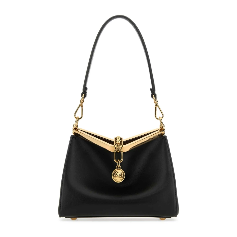 ETRO Mini Zwarte Leren Handtas Black Dames