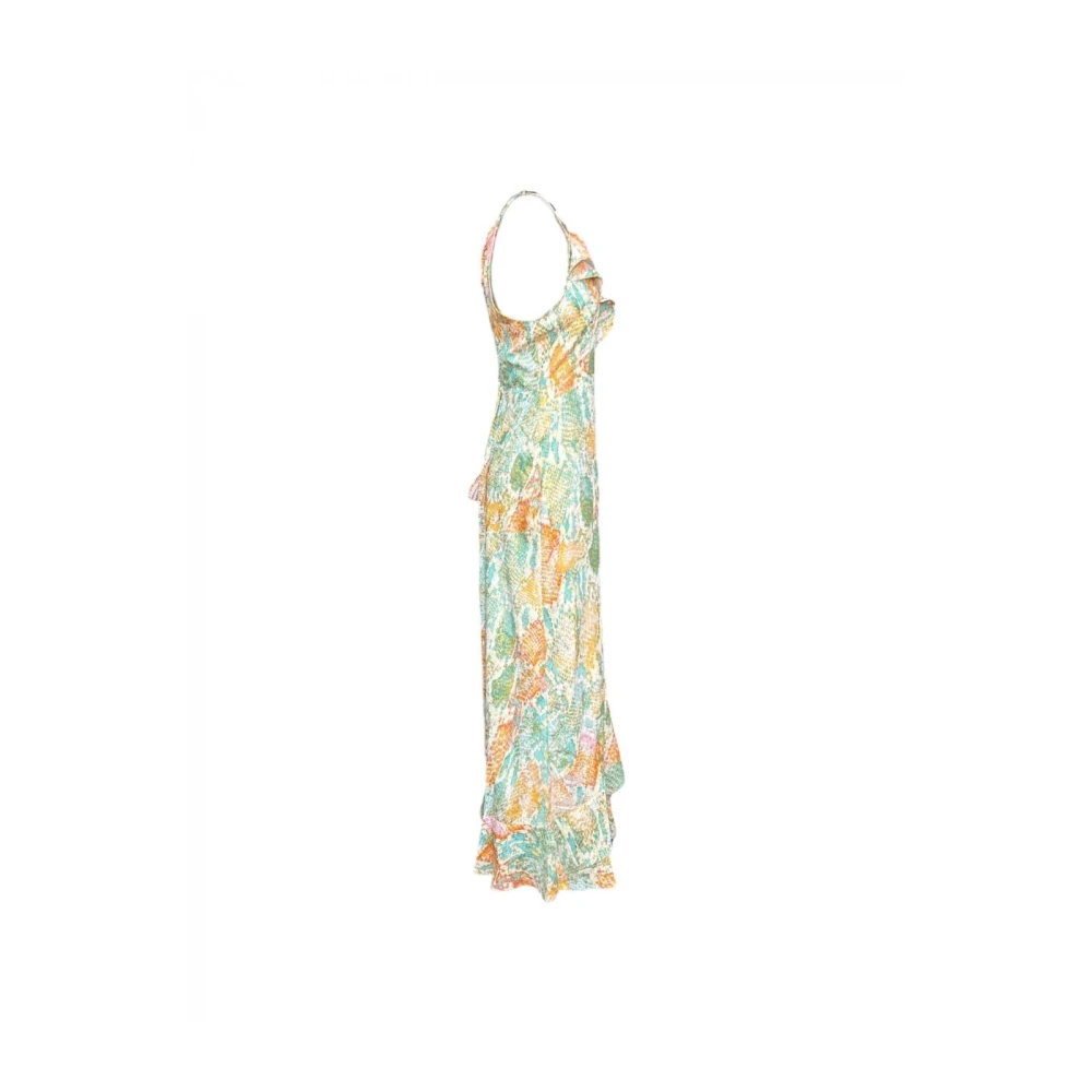 Molly Bracken Gedrukte Lange Jurk met Gekruiste Bandjes Multicolor Dames