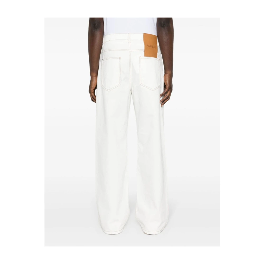 Jacquemus Wide Jeans White Heren