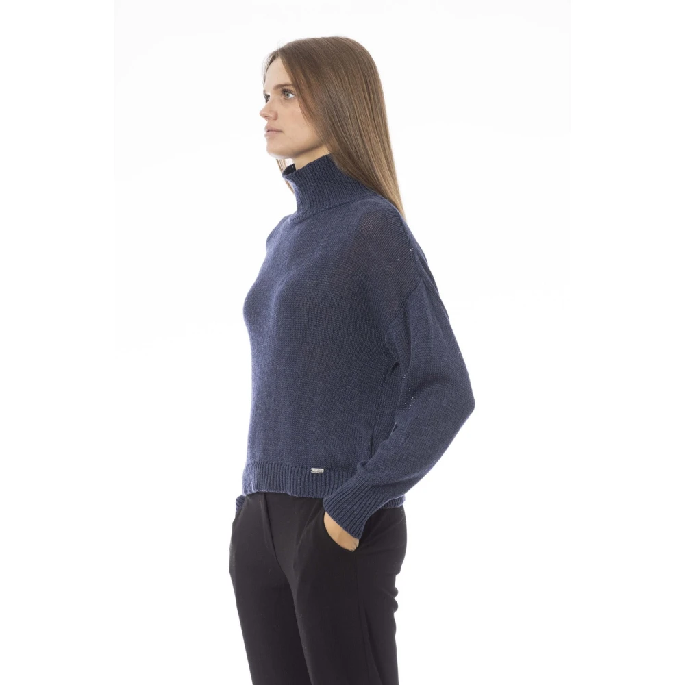 Baldinini Vulkaan Hals Lange Mouw Trui Blue Dames