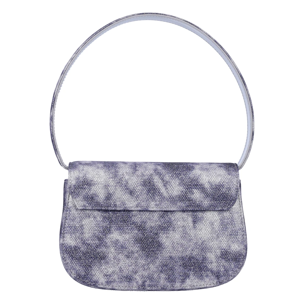 Diesel Glitter Print Crossbody Tas Blue Dames