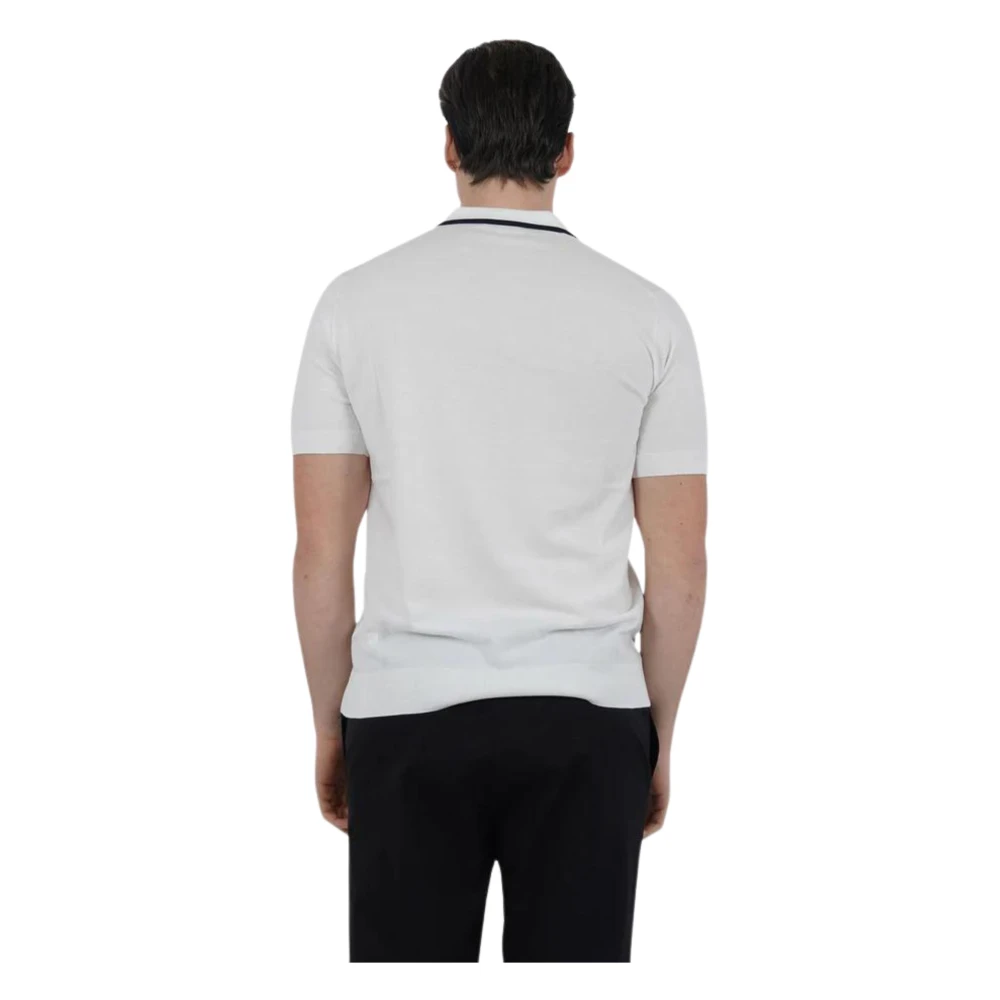 Paolo Pecora Witte Polo Shirt Regular Fit White Heren