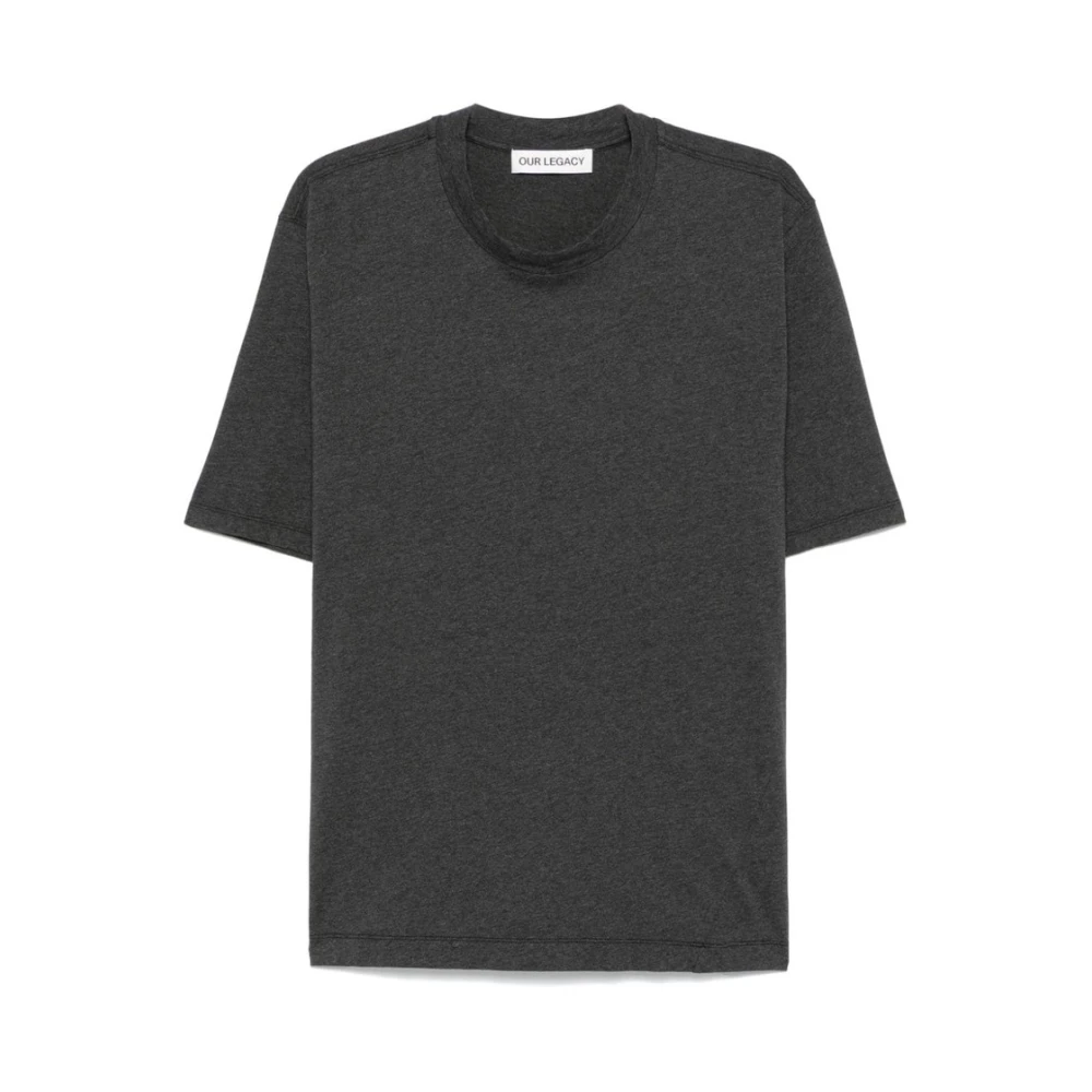 Our Legacy Antraciet Grijs Jersey Crew Neck T-shirt Gray Heren