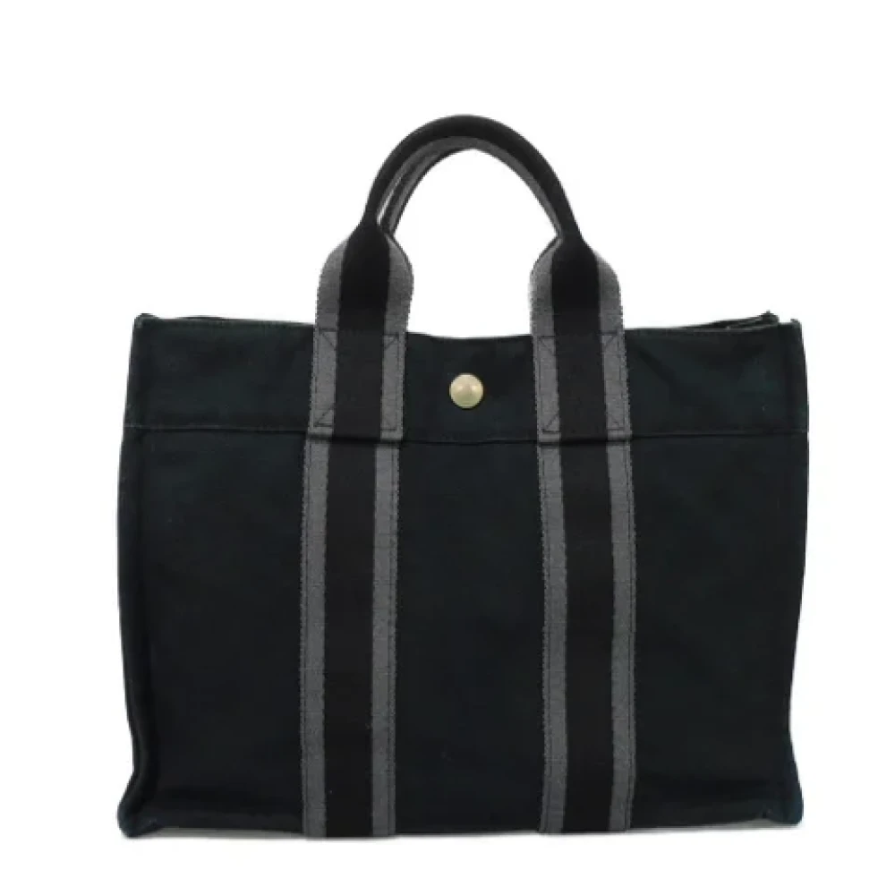 Hermès Vintage Pre-owned Fabric handbags Black Unisex