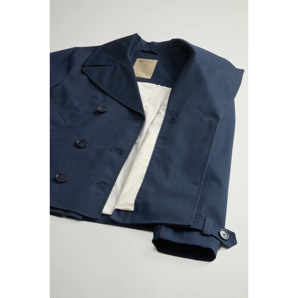 Woolrich Militaire Stijl Peacoat Blue Dames