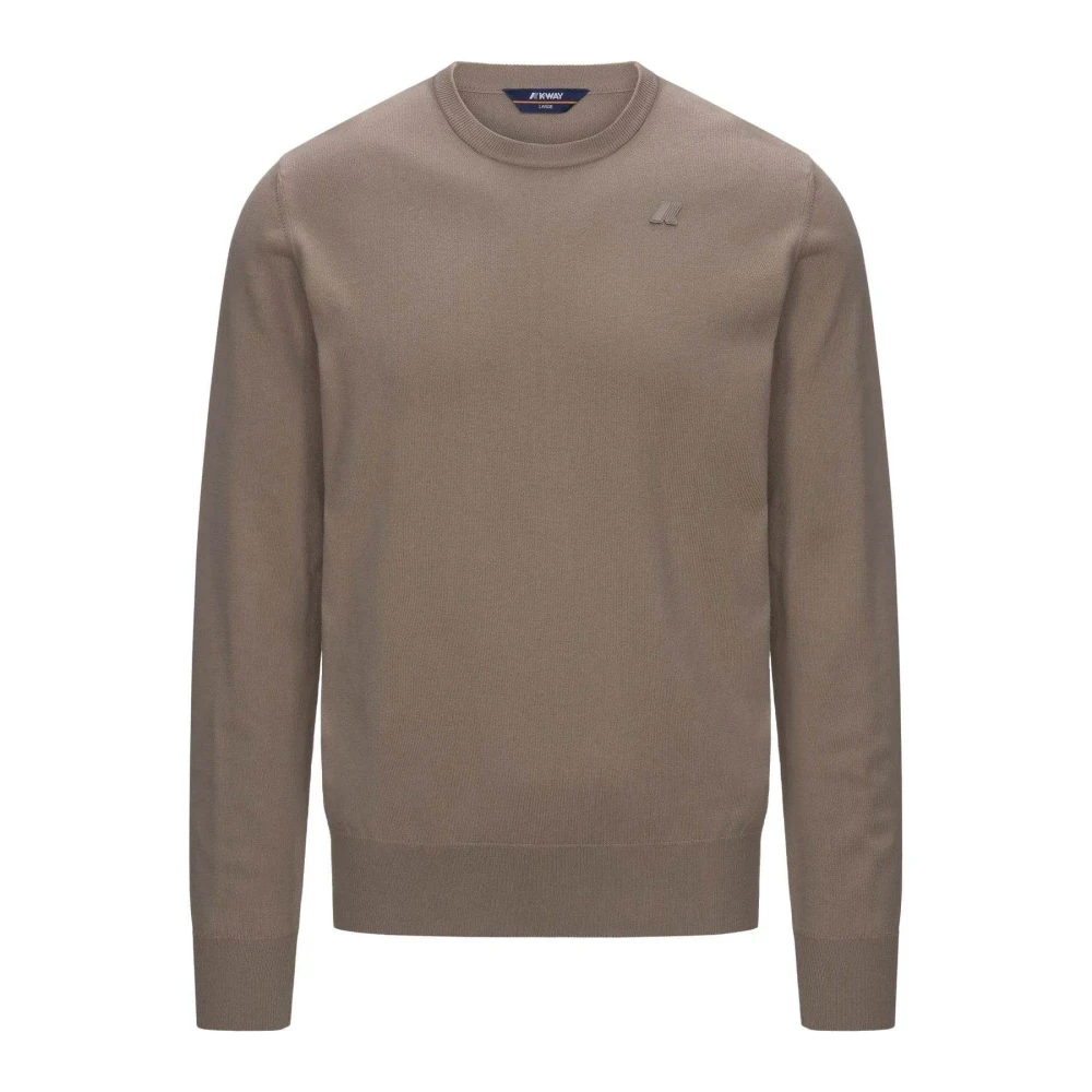 K-Way Mannelijk Beige Katoenen Trui Sebastien