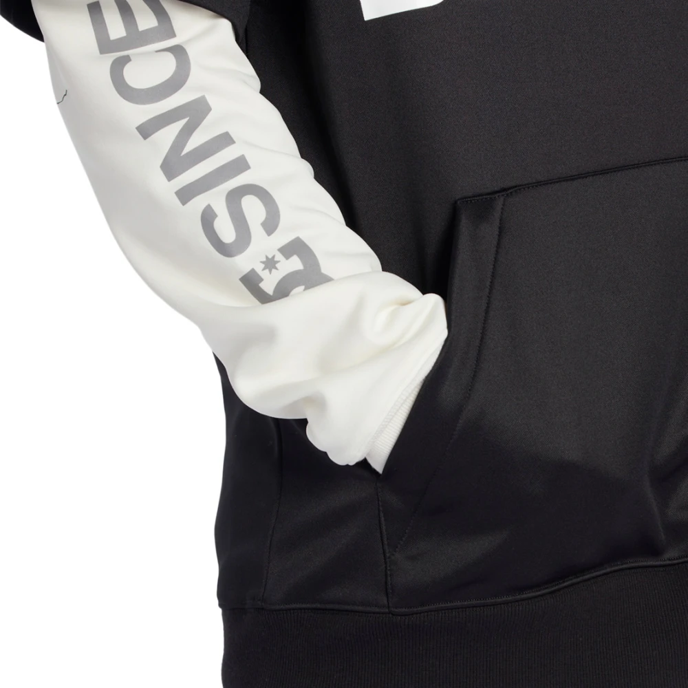 DC Shoes Zwarte trui met capuchon en ritssluiting zakken Black Heren