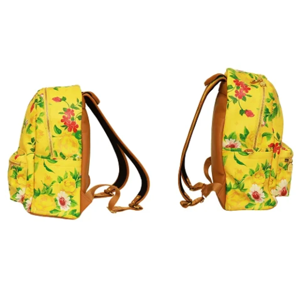 MCM Pre-owned Leather backpacks Yellow Dames
