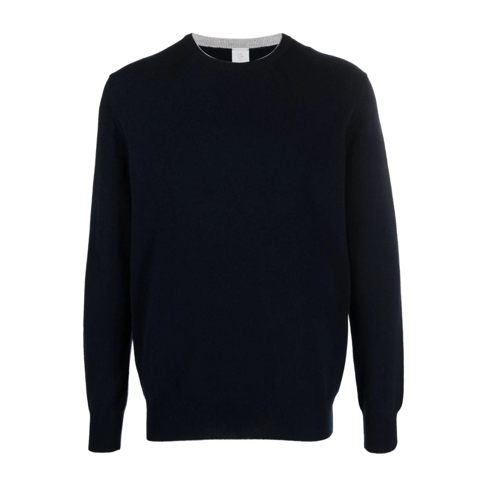 Eleventy Blauwe Cashmere Casual Sweater Blue Heren