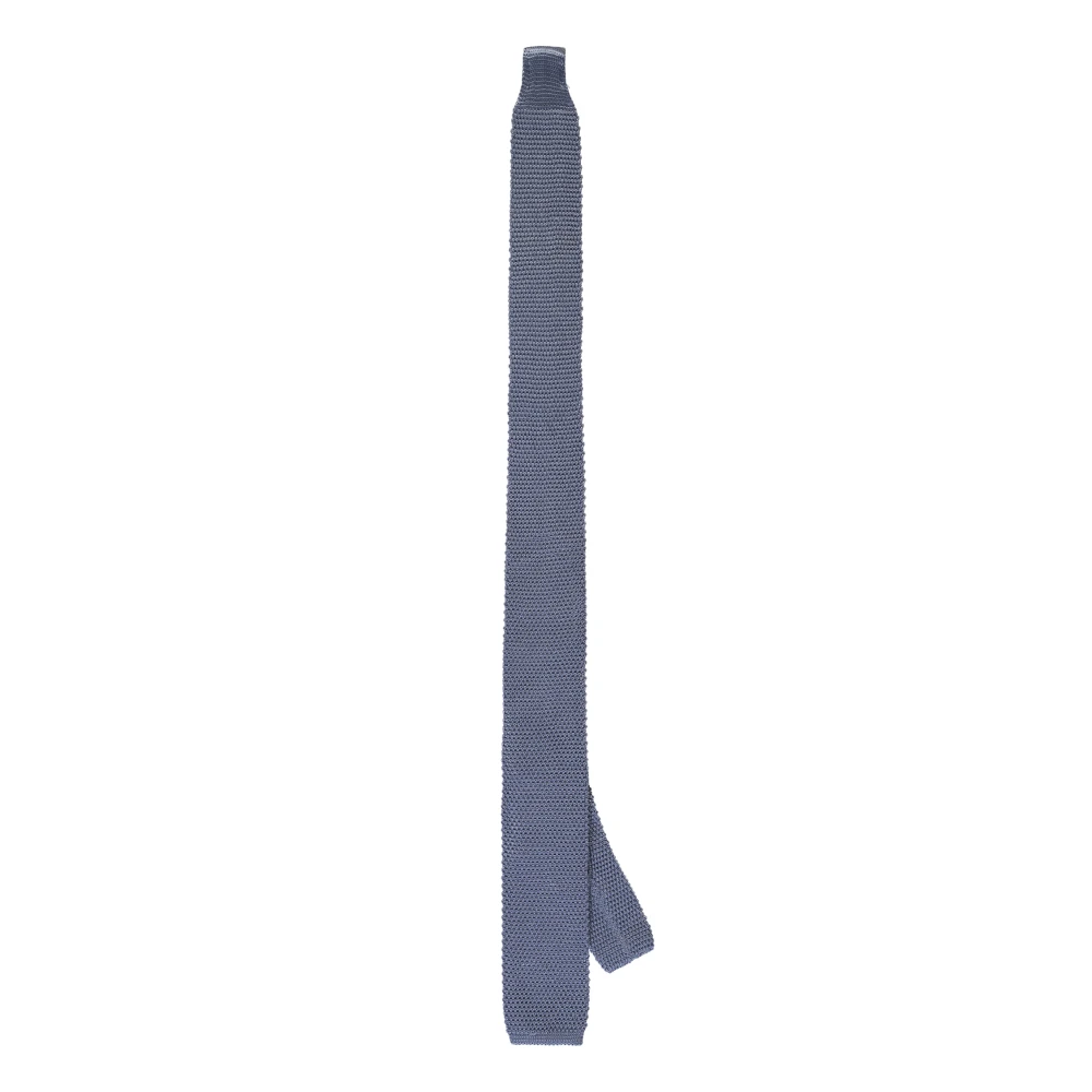 Corneliani Zijden Gebreide Stropdas Blue Heren