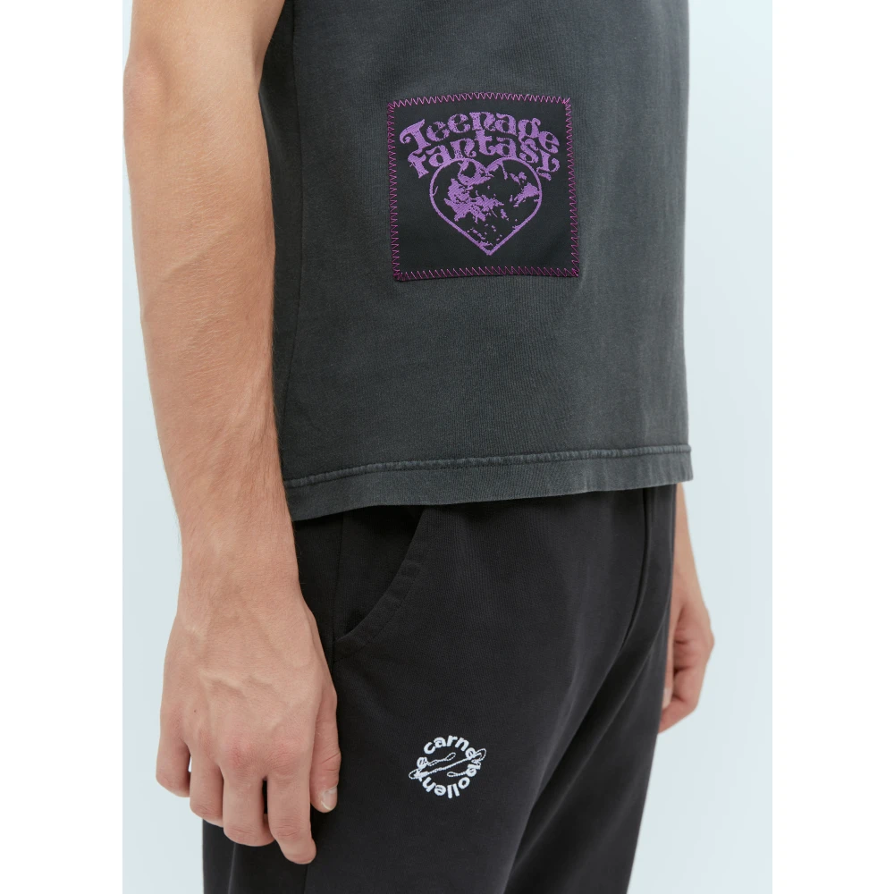 Carne Bollente Earth Beat Grafisch T-shirt Black Heren