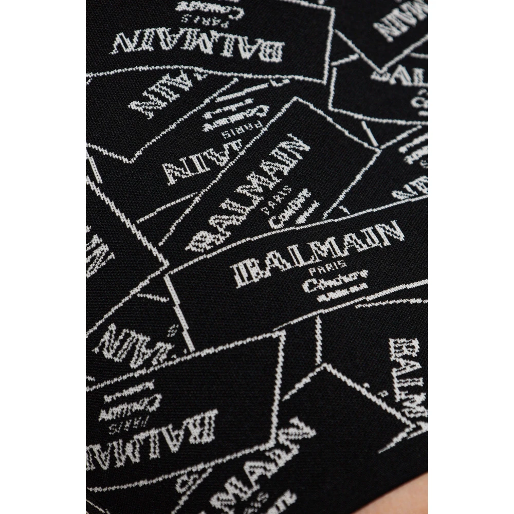 Balmain Korte rok met monogram Black Dames