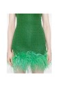 feather-trim-grass-green-dress-with-side-slit