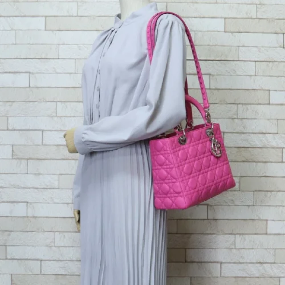 Dior Vintage Pre-owned Fabric dior-bags Pink Dames