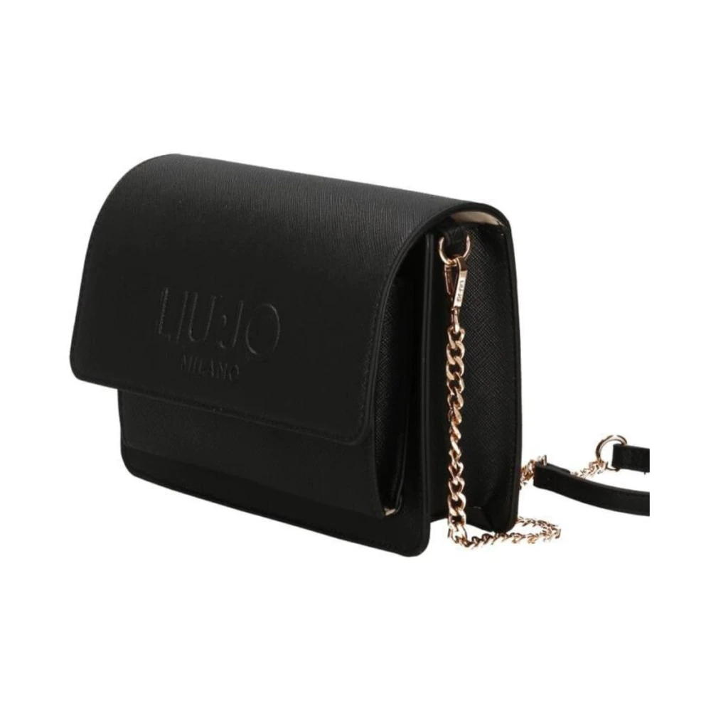 Liu Jo Stijlvolle Schoudertas met Logodetail Black Dames