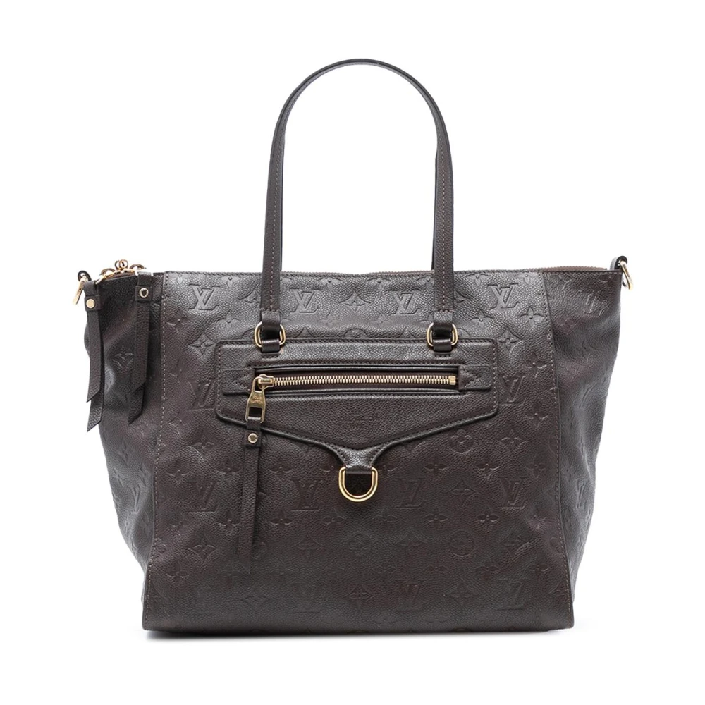 Louis Vuitton Vintage Women's Brown Pre-Owned Embossed Leather Tote Bag