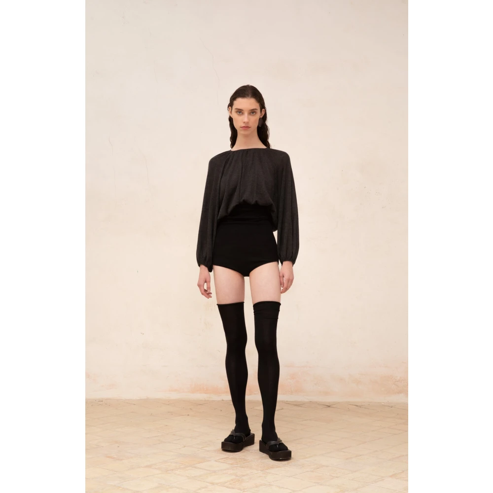 Cortana Hoge Taille Cashmere Culotte Black Dames