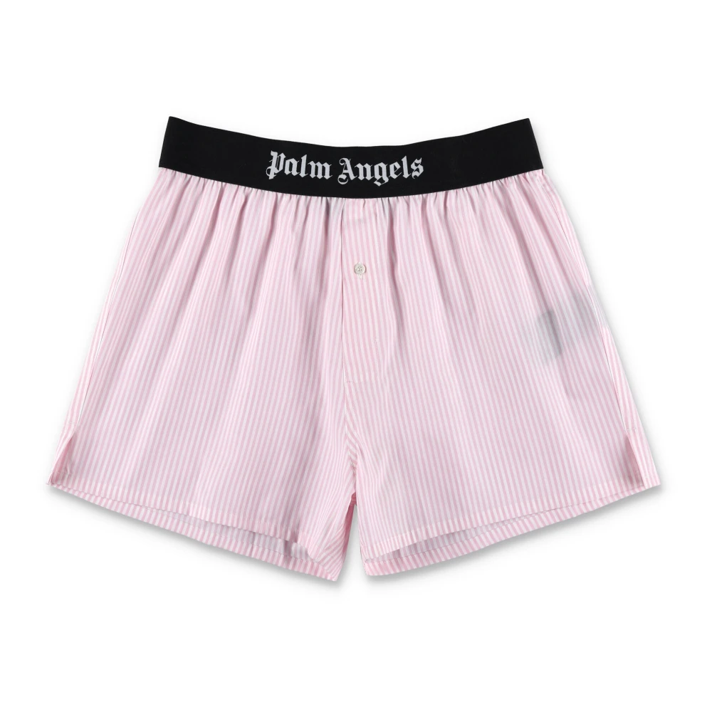 Palm Angels Klassieke Logo Gestreepte Boxershorts Pink Heren