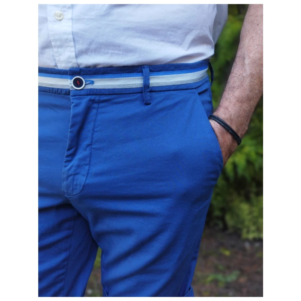 Mason's Stijlvolle Chino Bermuda Shorts Blue Heren