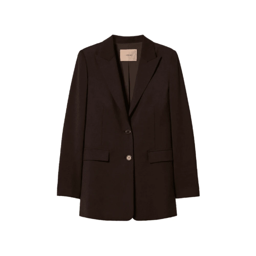 Twinset Koffie Chocolade Blazer Jas Brown Dames
