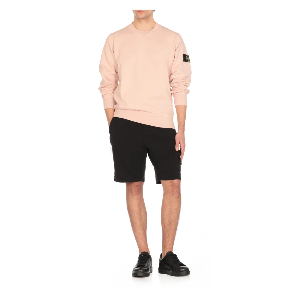 Stone Island Roze Katoenen Crewneck Sweatshirt Pink Heren