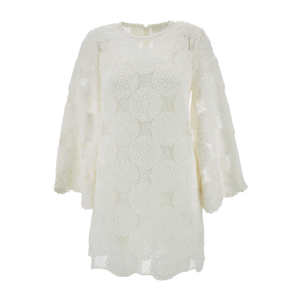 Mini Robe Blanche en Dentelle Guipure Zimmermann Robes courtes