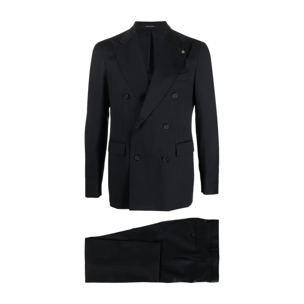 Tagliatore Men's Blue Double Breasted Suits, M, Dresses