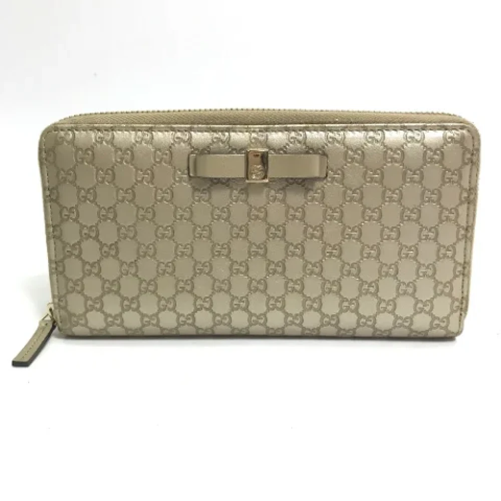 Gucci Vintage Pre-owned Leather wallets Yellow Heren