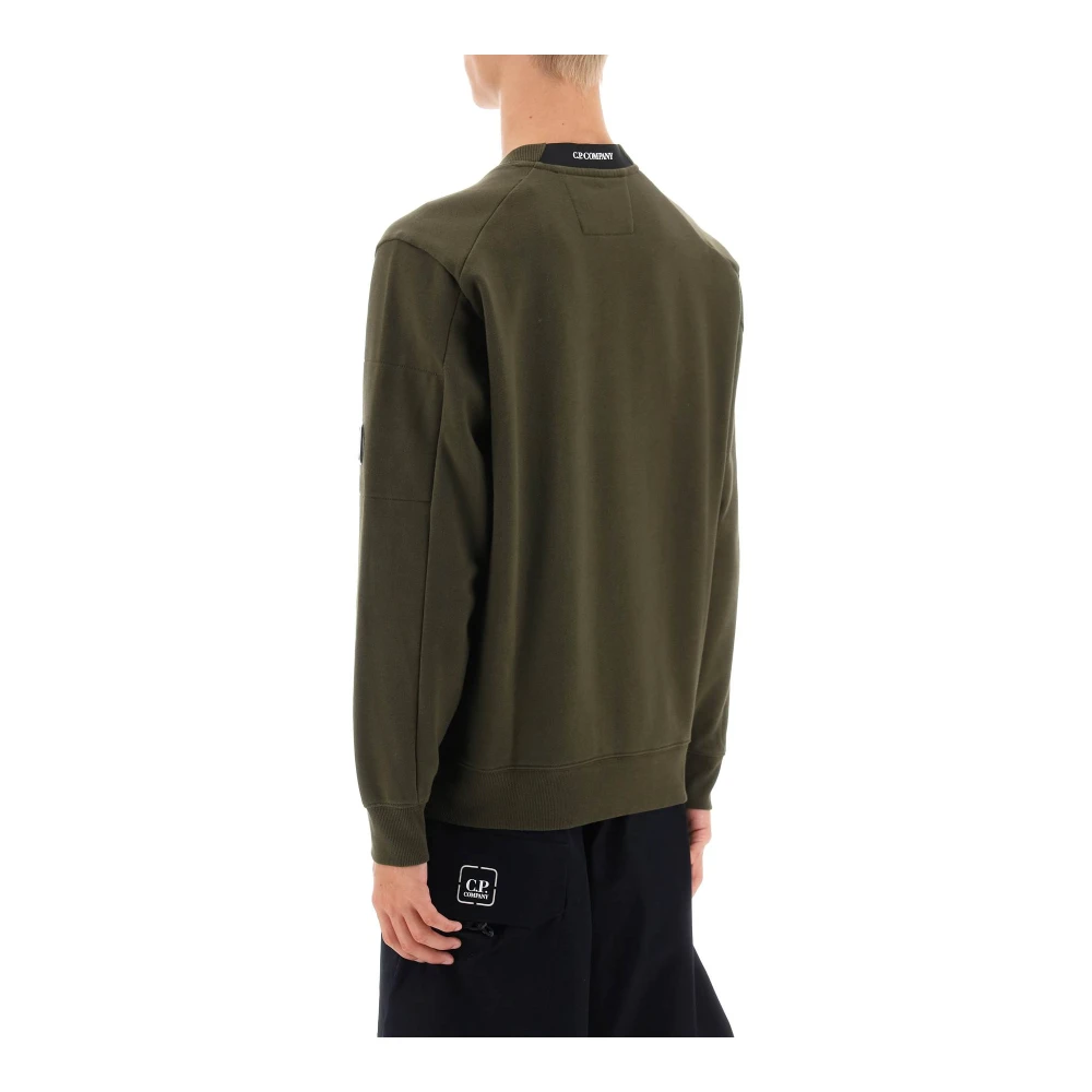 C.P. Company Crew-neck sweatshirt van Franse terry met iconische lens Green Heren