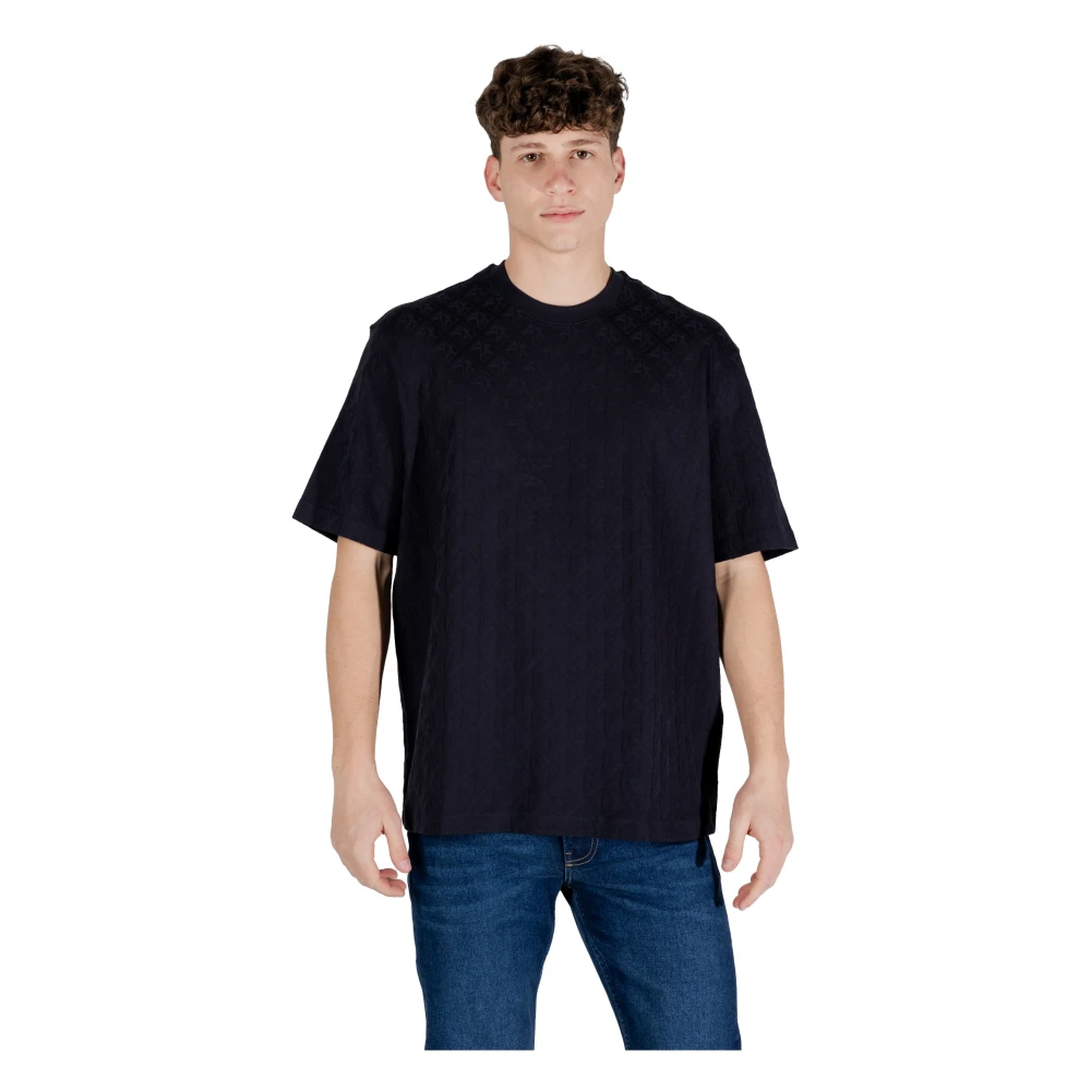 Armani Exchange Katoenen T-shirt korte mouwen lente zomer Blue Heren