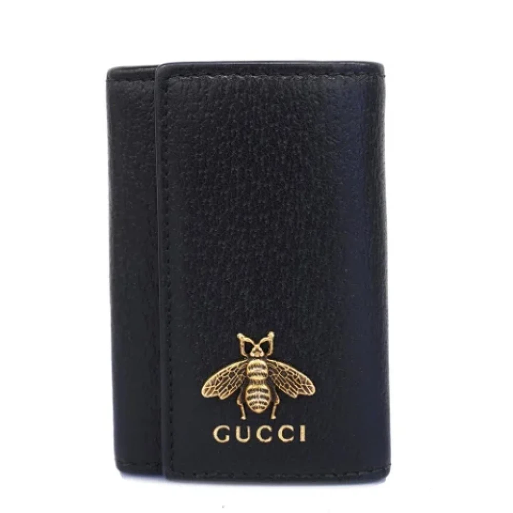 Gucci Vintage Pre-owned Leather home-office Black Heren