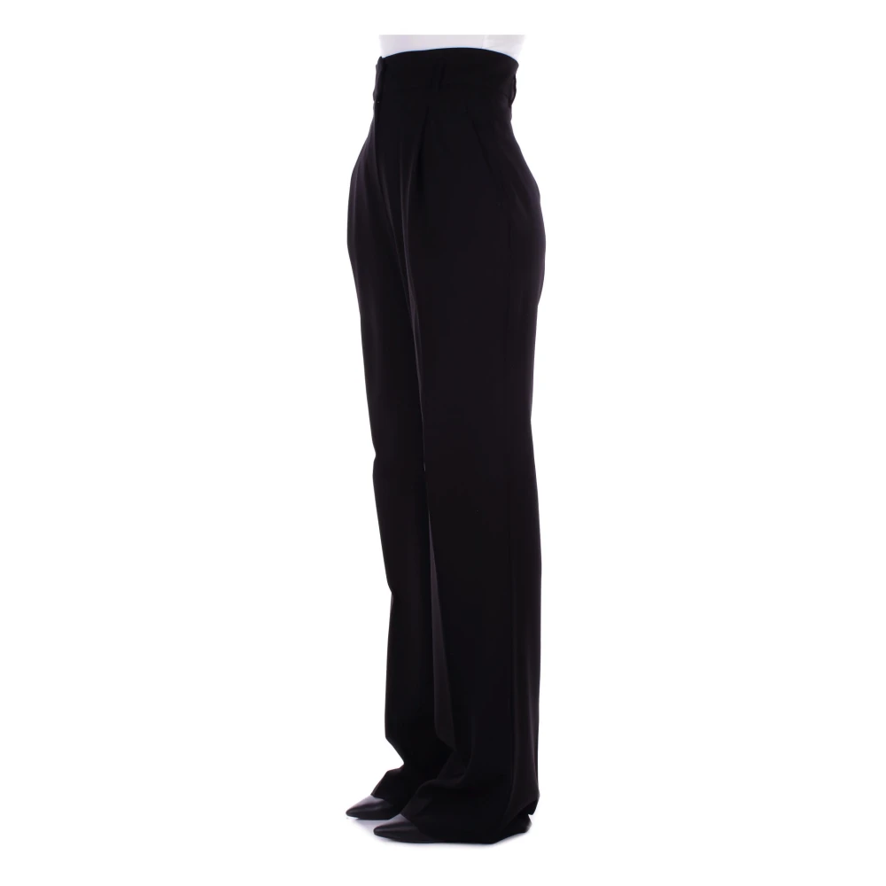 Max Mara Zwarte wollen broek ritssluiting Black Dames