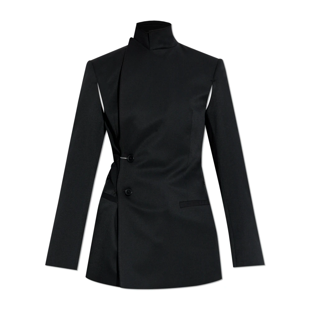 MM6 Maison Margiela Blazer met Vintage Effect Black Dames