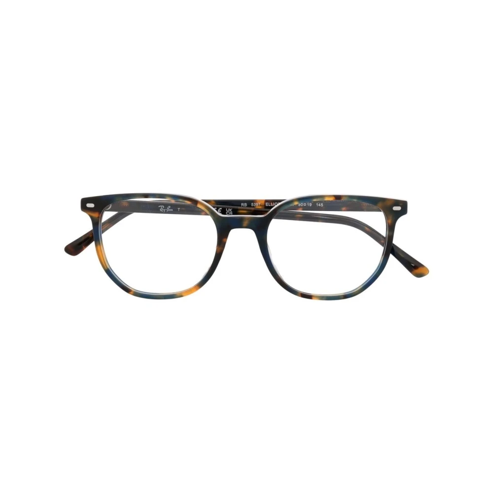 Ray-Ban Eyeglasses Elliot Optics - Yellow & Blue Havana Frame Clear Lenses Polarized 52-19, RB5397 - Image 3