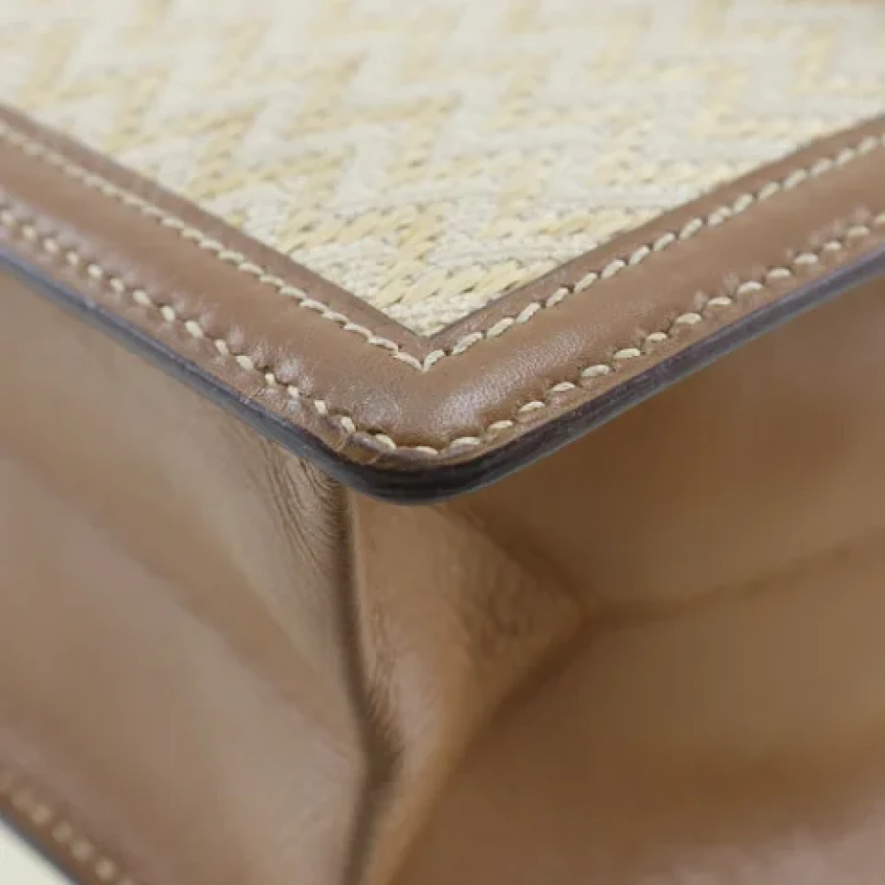 Hermès Vintage Pre-owned Fabric shoulder-bags Beige Dames